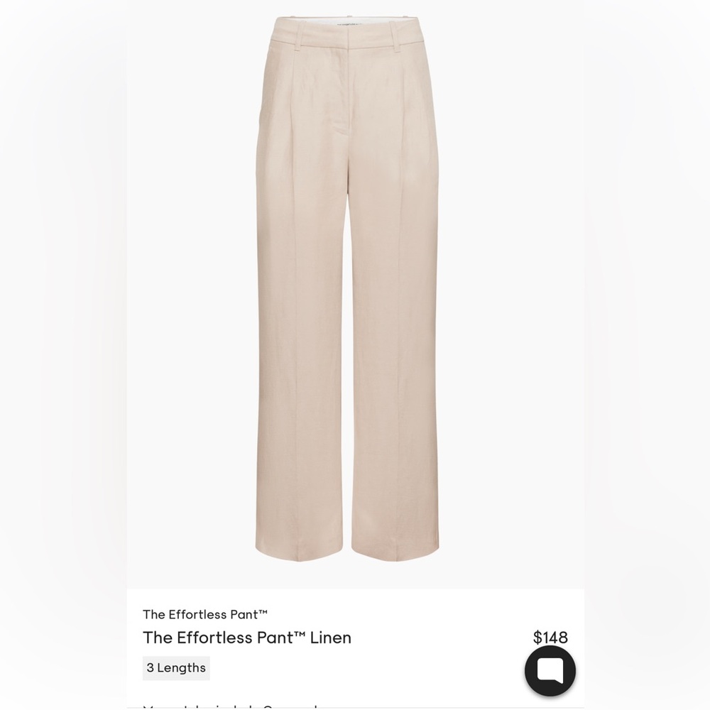 Aritzia linen effortless pant